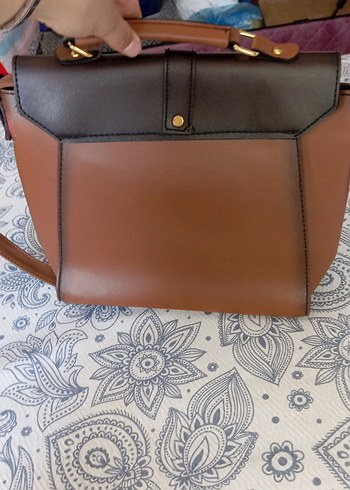 Kahverengi Deri Tokalı Kadın Çanta - Görsel 2