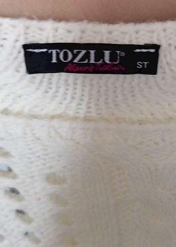 Beyaz Örgü Kadın Kazak - Görsel 3