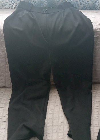 Diğer Siyah Midi Kumaş Kadın Pantolon