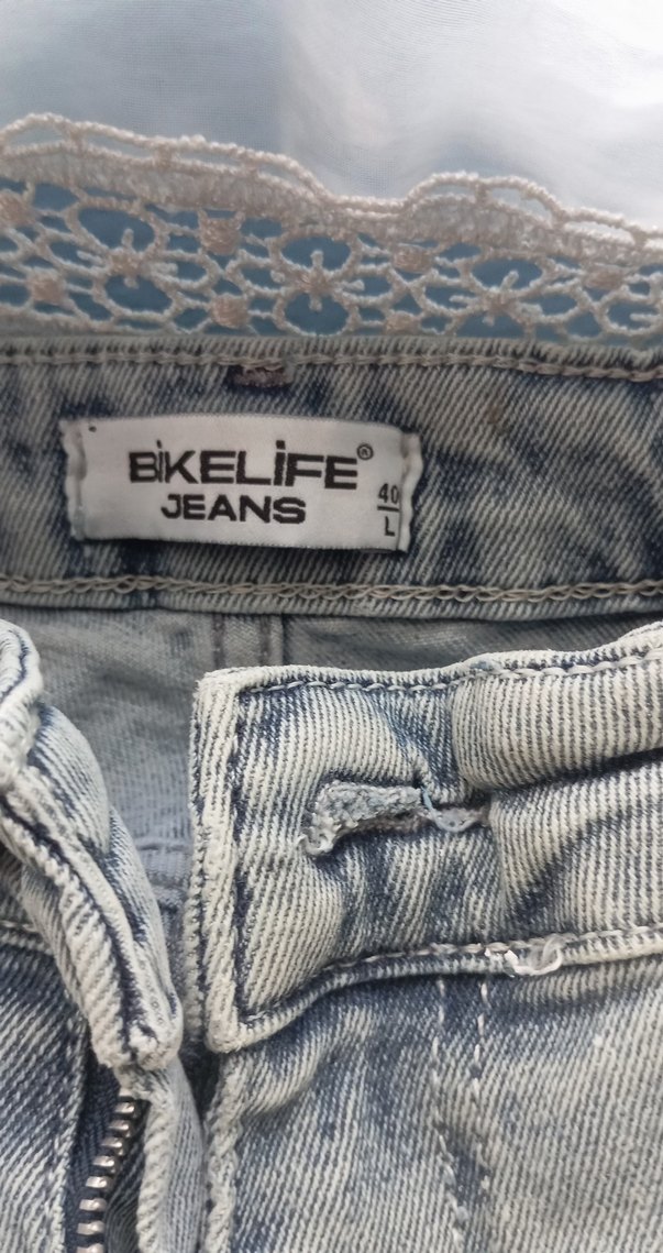 mavi  Geniş Kesim Kadın Kot Pantolon - Görsel 3