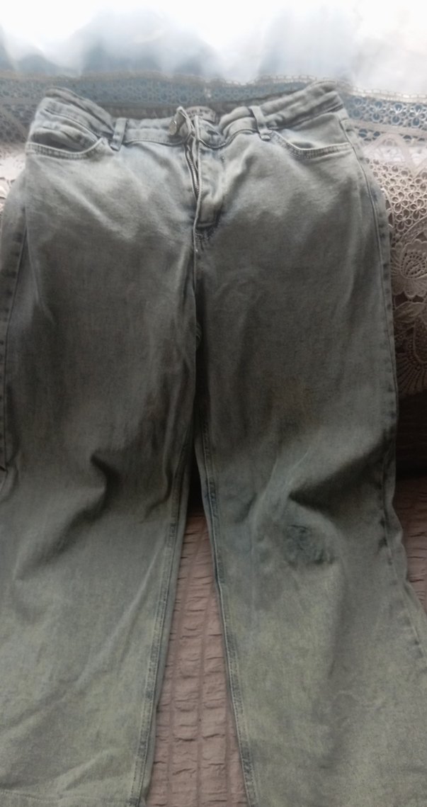 mavi  Geniş Kesim Kadın Kot Pantolon - Görsel 2