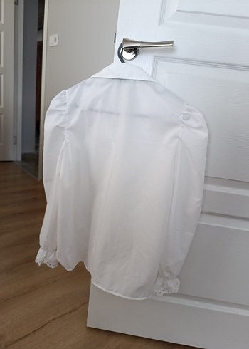 Beyaz Keten Oversize Gömlek