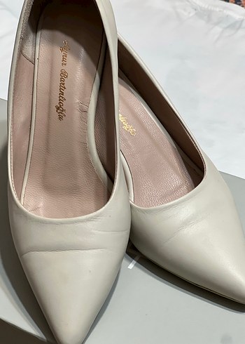 Bej Stiletto Topuklu Kadın Ayakkabısı - Görsel 2