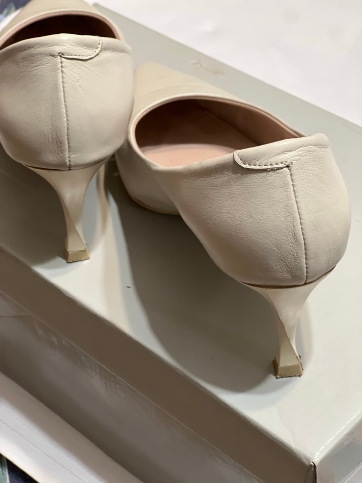 Bej Stiletto Topuklu Kadın Ayakkabısı - Görsel 3