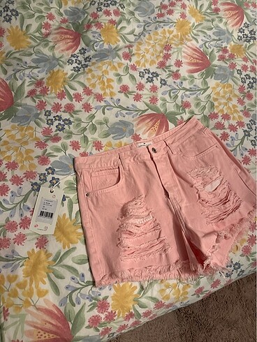 pembe kot şort
