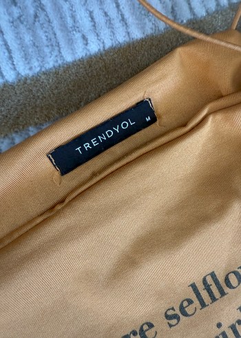 Trendyol & Milla Sarı Straplez Baskılı Bodysuit
