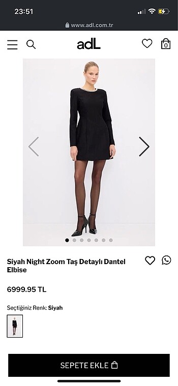 Adl taş detaylı elbise - Görsel 2