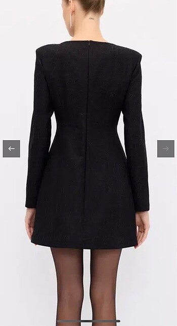 Adl taş detaylı elbise - Görsel 7