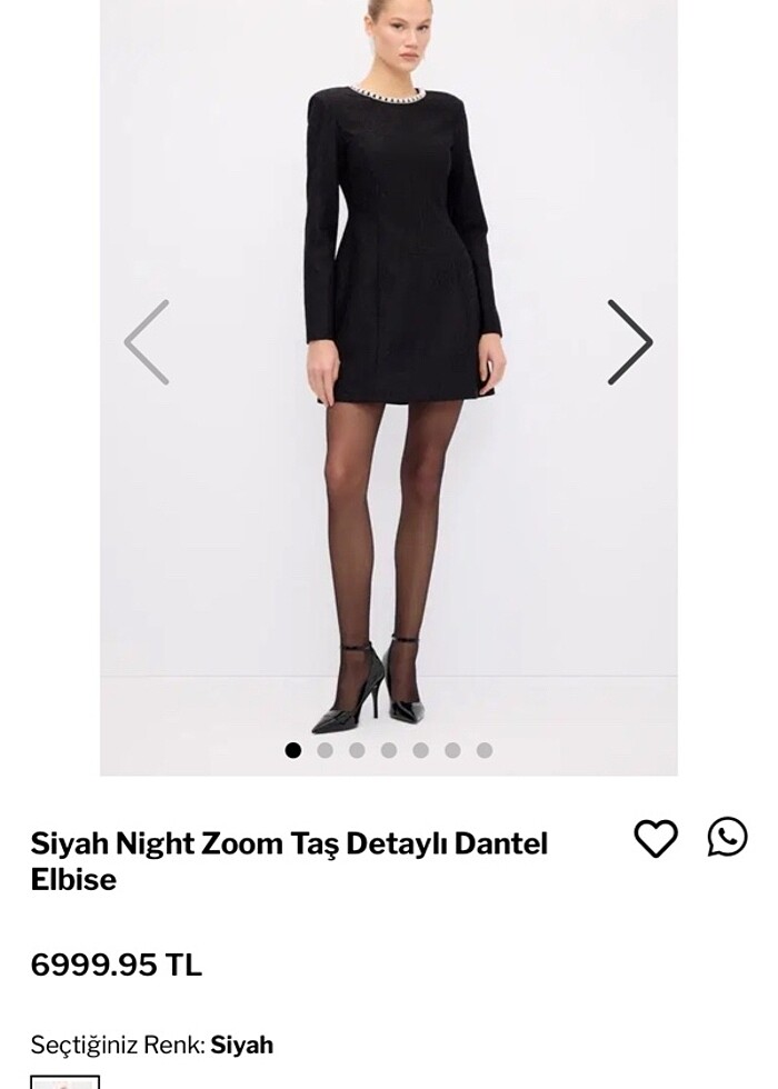 Adl taş detaylı elbise - Görsel 2