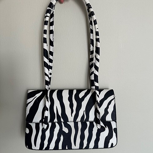Minebag Zebra Desenli Omuz Çantası
