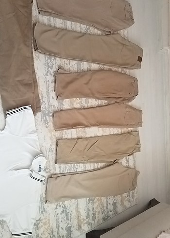 Standart Beden Beden kahverengi Renk erkek çocuk okul pantolonu ve formasi