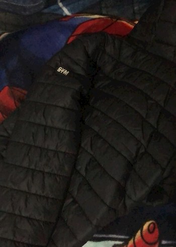 Siyah Fermuarlı erkek çocuk Kış Montu