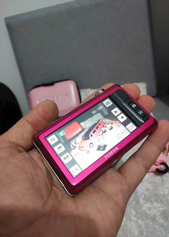 Fujifilm FinePix Pembe Dijital Fotoğraf Makinesı - Görsel 6