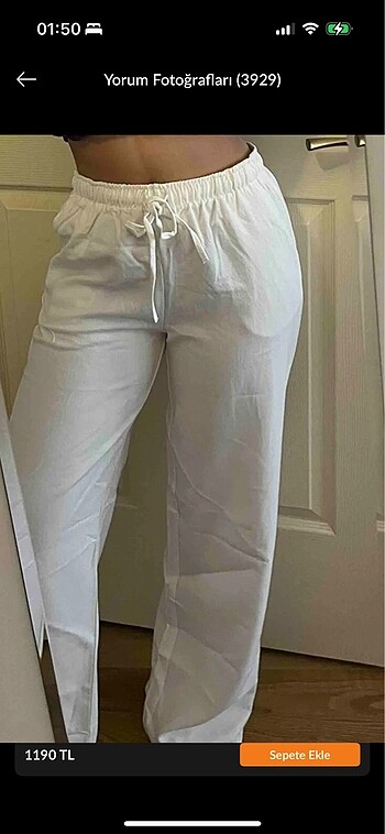 Stradivarius STRADİVARIUS KETEN PANTOLON