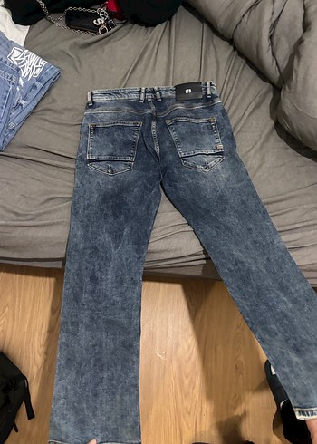 Mavi Rahat Kesim Erkek Denim Pantolon - Görsel 2