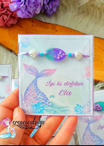 deniz kızı epoksi Bohem Bileklik