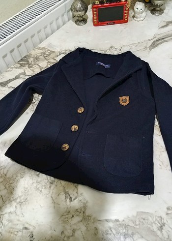 Düğmeli Lacivert Erkek Çocuk Ceket - Görsel 2