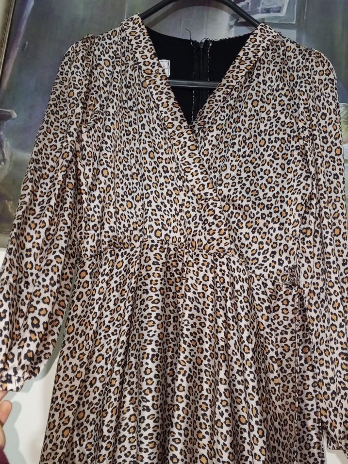 LEOPAR DESENLİ KADIN ELBİSESİ - Görsel 2