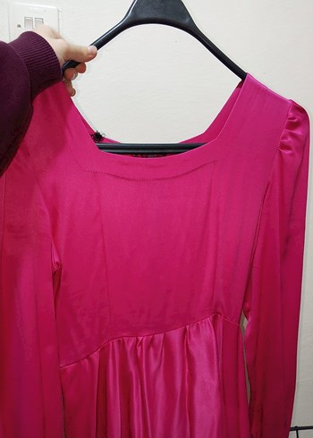 Pembe Uzun Kollu Piliseli kız çocuk Elbise - Görsel 3