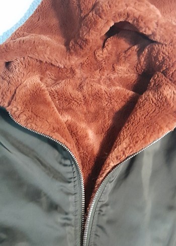 Zara Zara Kahverengi Kapüşonlu Kadın Mont