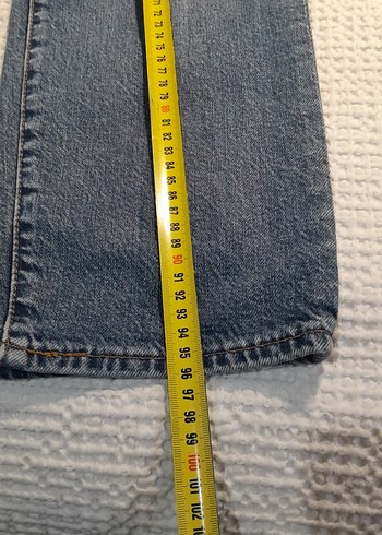 Düğmeli Mavi Erkek Kot Pantolon - Görsel 3