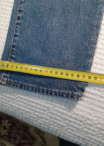 Düğmeli Mavi Erkek Kot Pantolon - Görsel 2