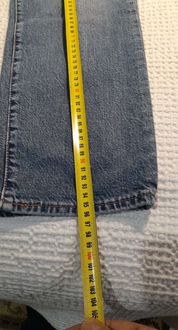 Düğmeli Mavi Erkek Kot Pantolon - Görsel 3