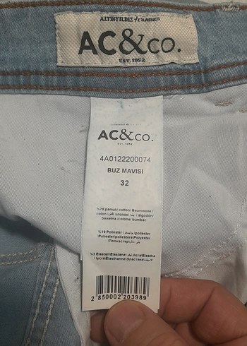 Buz mavisi erkek Denim Pantolon - Görsel 6