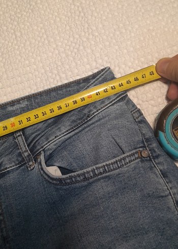 Mavi renkte erkek Denim Pantolon Midi Boy - Görsel 4