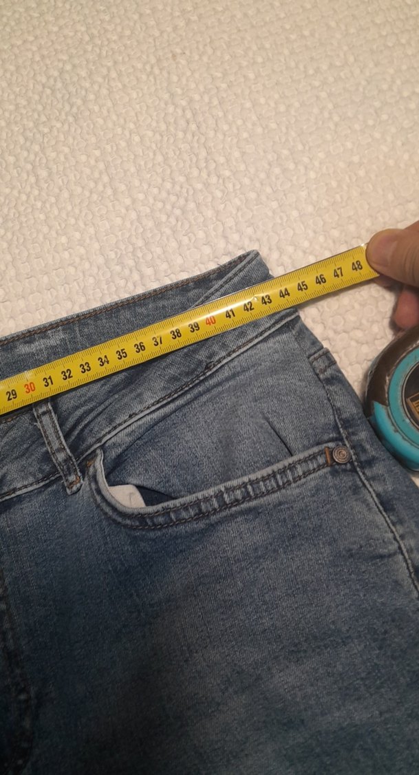 Mavi renkte erkek Denim Pantolon Midi Boy - Görsel 4