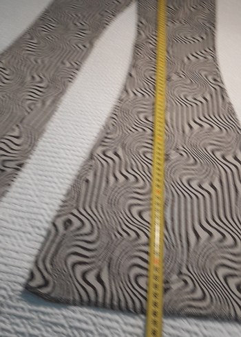 universal Beden Kadın Zebra Desenli İspanyol paça Salaş Pantolon