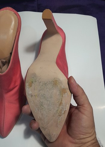 Diğer Kırmızı Süet Stiletto Topuklu Kadın Ayakkabı
