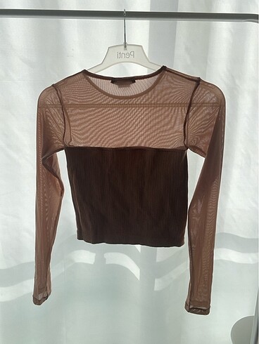 xs Beden kahverengi Renk Zara bluz