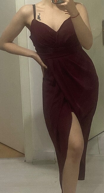 Bordo elbise