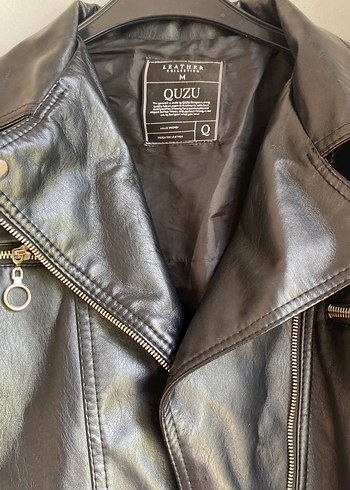 Zara Kadın Siyah Deri Biker Ceket