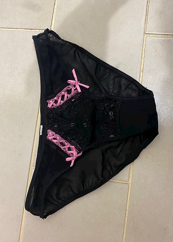 s Beden pembe Renk Siyah İşlemeli Gotik Sütyen takım