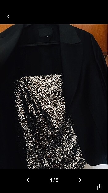 Aker marka bir kez giyilmiş saten etek ceket takım - Görsel 5