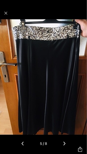 Aker marka bir kez giyilmiş saten etek ceket takım - Görsel 8