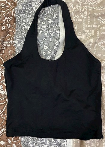 Siyah Askısız Crop