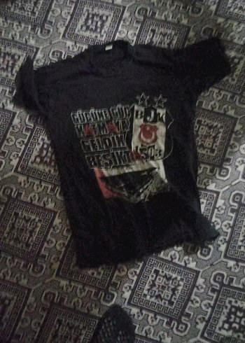 Siyah Baskılı Kısa Kollu çocuk 
Tişört - Görsel 2