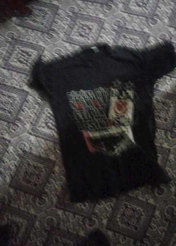 Siyah Baskılı Kısa Kollu çocuk 
Tişört - Görsel 4