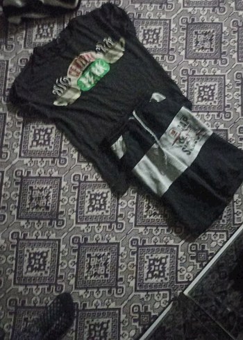 Erkek Siyah Kısa Kollu Baskılı Pijama Takımı - Görsel 4