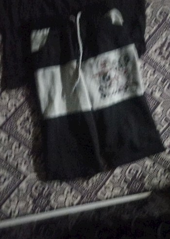 Erkek Siyah Kısa Kollu Baskılı Pijama Takımı - Görsel 5