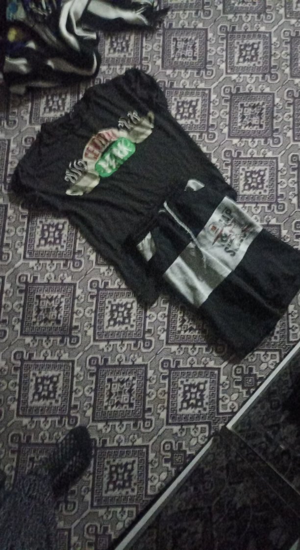 Erkek Siyah Kısa Kollu Baskılı Pijama Takımı - Görsel 4