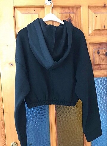 m Beden Şardonlu oversize crop sweatshirt