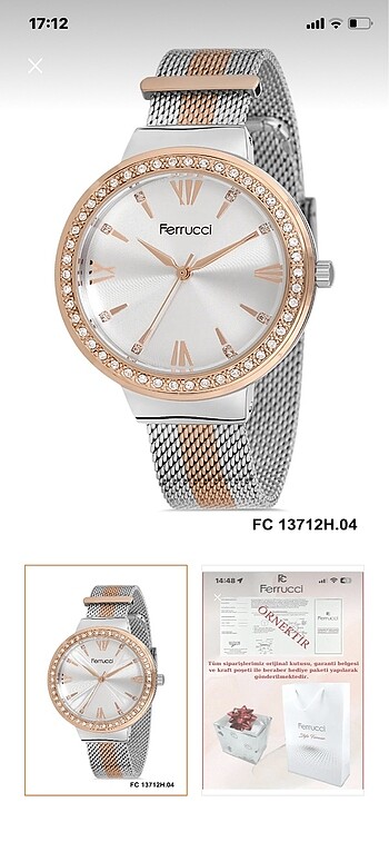 FERRUCCİ HASIR KORDONLU SAAT