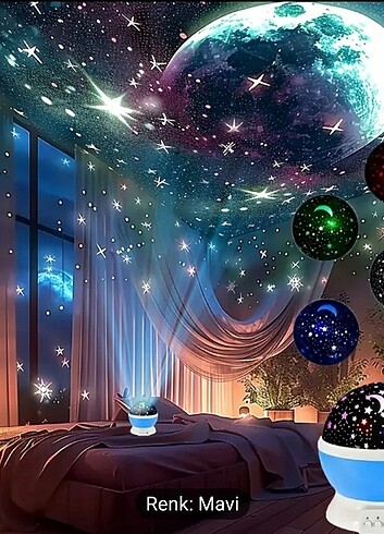  Beden Renk Yıldız Projektör Gece Lambası ? Odanıza Büyüleyici Bir Atmosfer 