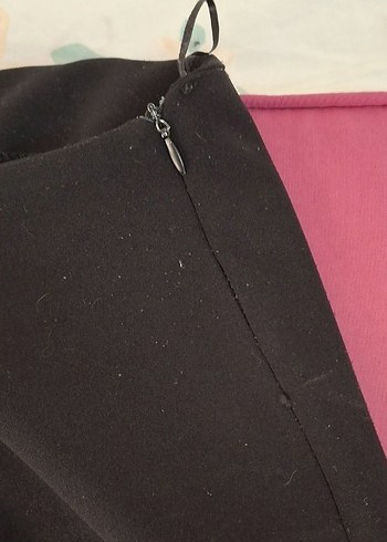 Kadın Siyah Düz Kumaş Pantolon - Görsel 2