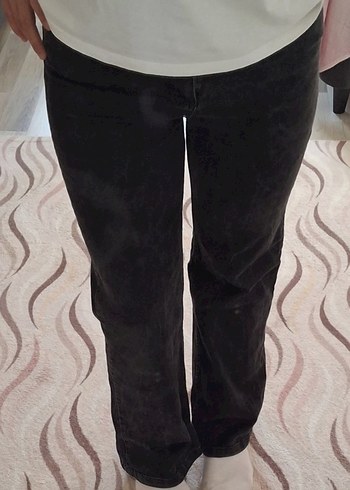 siyah wide leg jean - Görsel 3