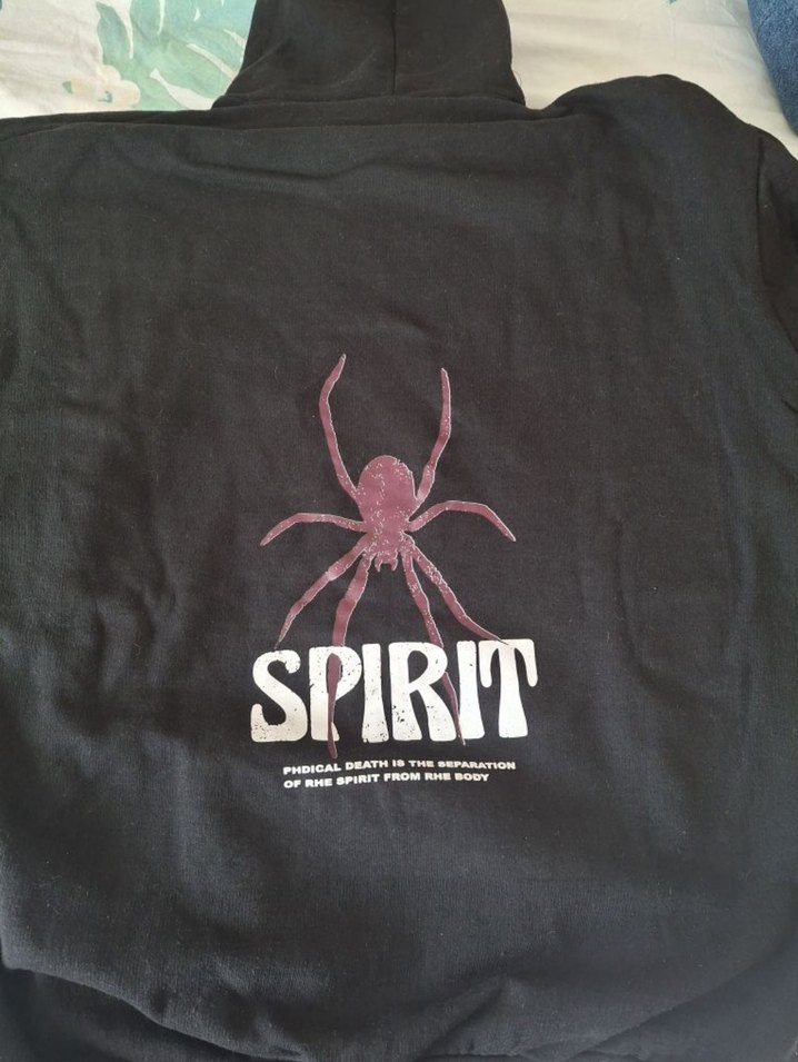 Kadın Siyah Goth Kapüşonlu Sweatshirt - Görsel 2